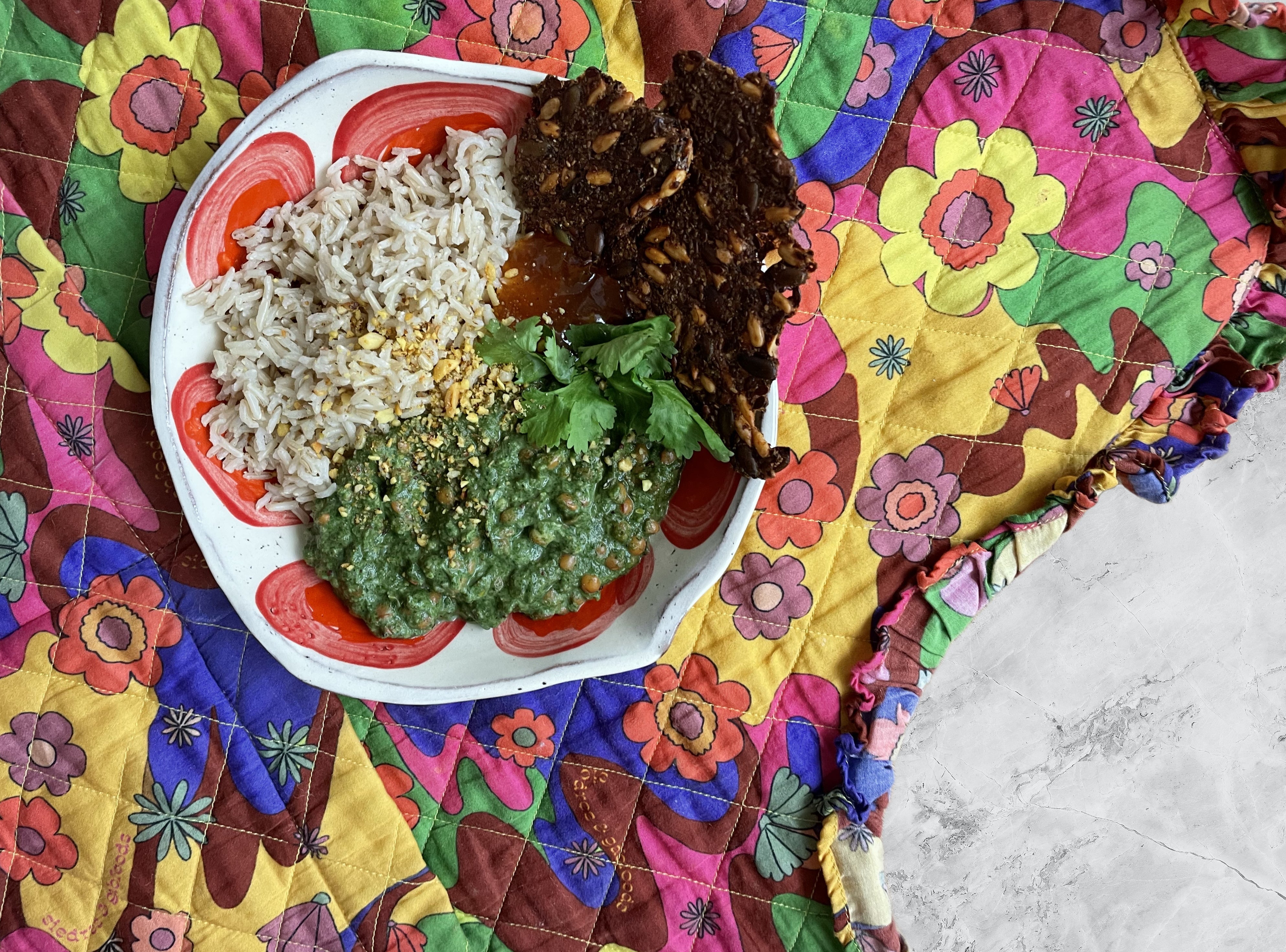Indian Spinach & Lentil Dal with Cumin-Spiced Rice – Gabfoods