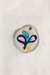 BLUE PALM DESSERT PLATE