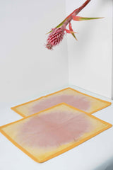 INDIRA ORANGE TIE-DYE PLACEMAT SET x2