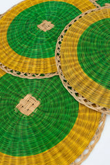 CERINZA YELLOW&GREEN PLACEMAT SET x4