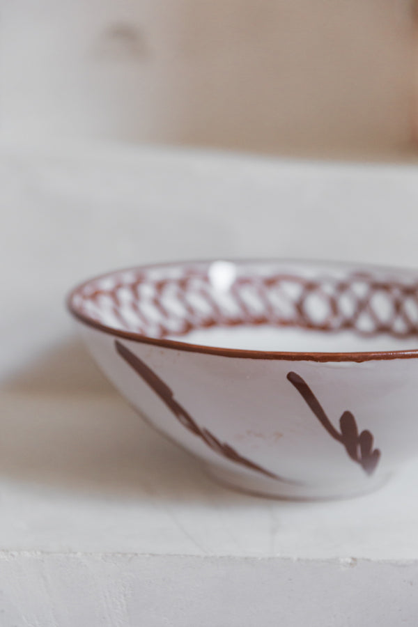 POPULAR HAND PAINTED LARGE SERVING BOWL